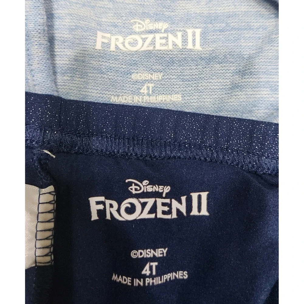 Disney Frozen II‎ Elsa Anna Olaf Tunic Top Sparkle Leggings Girls Outfit Size 4T
